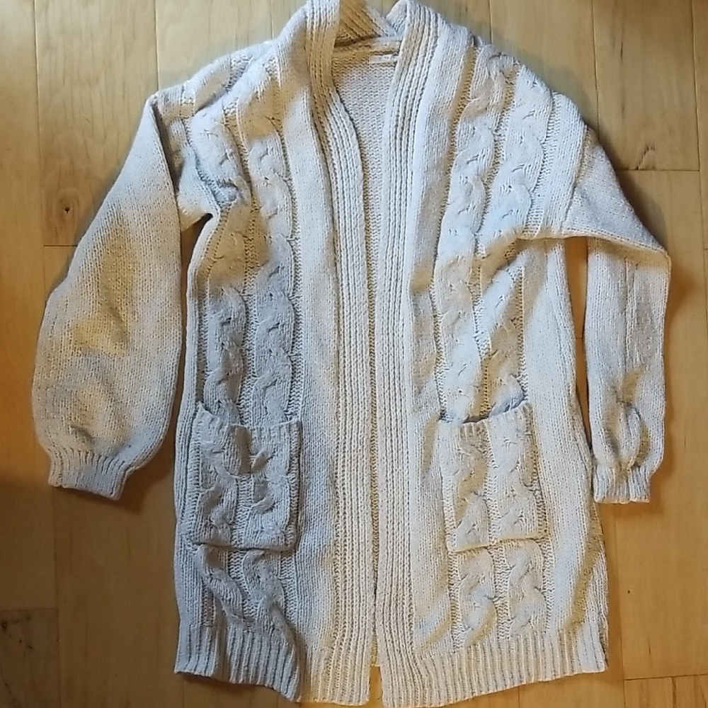 Maurices Cream Knit Chunky Cable Pattern Sweater